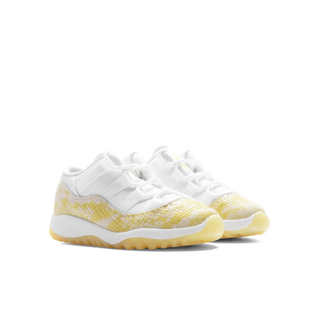 Air Jordan 11 Retro Low (TD) Yellow Snakeskin - White/Tour Yellow/Sail