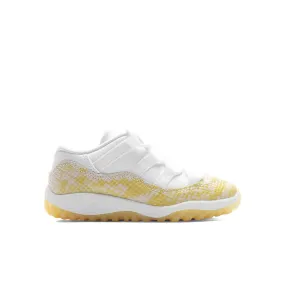 Air Jordan 11 Retro Low (TD) Yellow Snakeskin - White/Tour Yellow/Sail