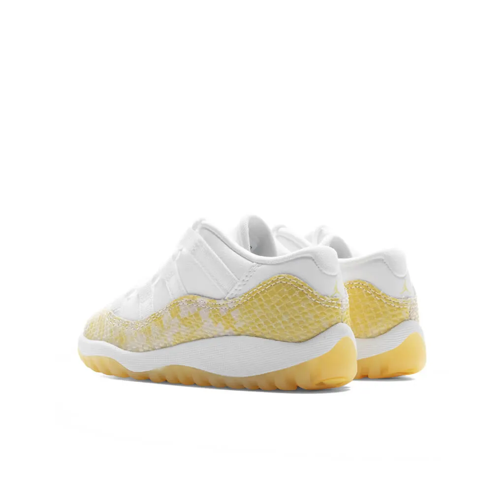 Air Jordan 11 Retro Low (TD) Yellow Snakeskin - White/Tour Yellow/Sail