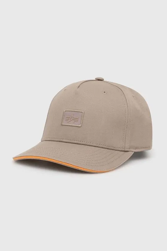 Alpha Industries cotton baseball cap Essentials RL beige color 146900