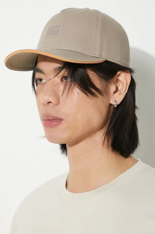 Alpha Industries cotton baseball cap Essentials RL beige color 146900