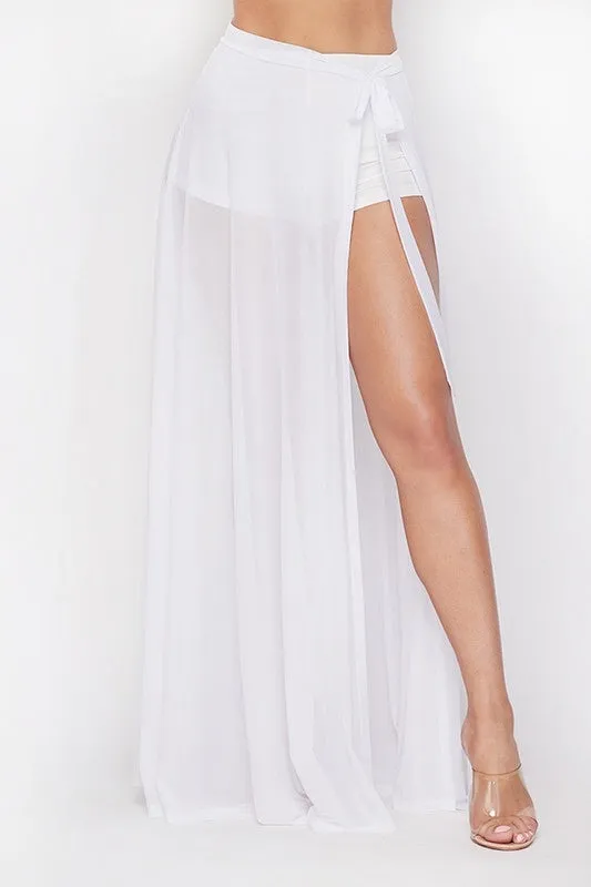 Amora Cover Up Skirt - White