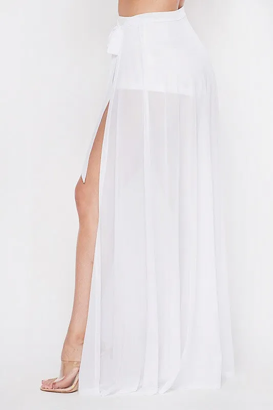 Amora Cover Up Skirt - White