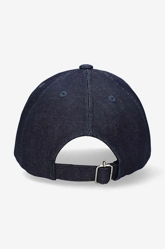 A.P.C. baseball cap Casquette Charlie navy blue color