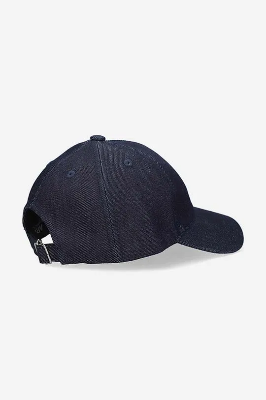 A.P.C. baseball cap Casquette Charlie navy blue color