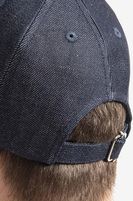 A.P.C. baseball cap Casquette Charlie navy blue color