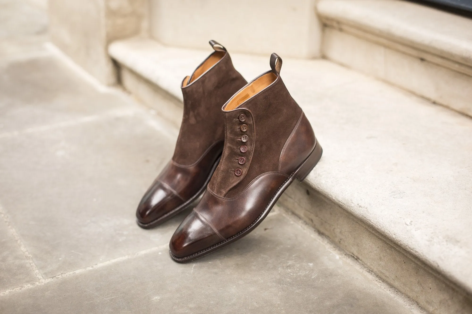 Bellevue - MTO - Dark Brown Museum Calf / Dark Brown Suede - MGF Last - Single Leather Sole