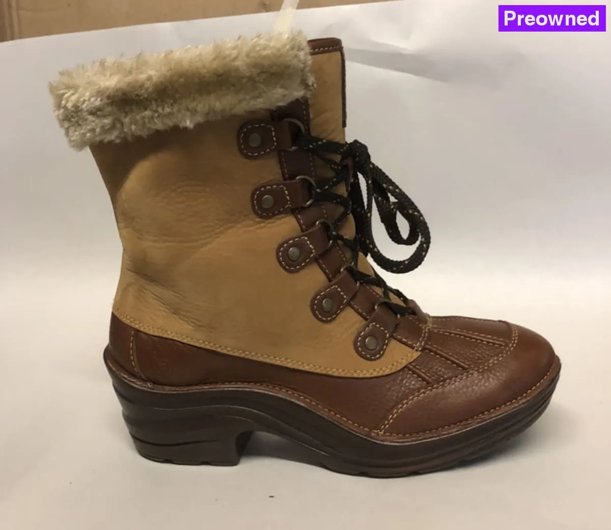 BIONICA Women's •Rosemount• Boot - Size 8 - Honey/Whiskey Leather- Pre-owned