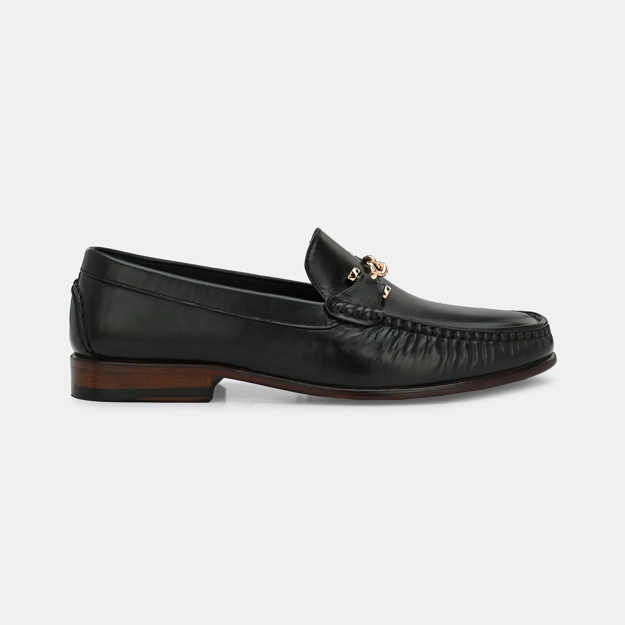 Black Buckled Loafers by Lafattio