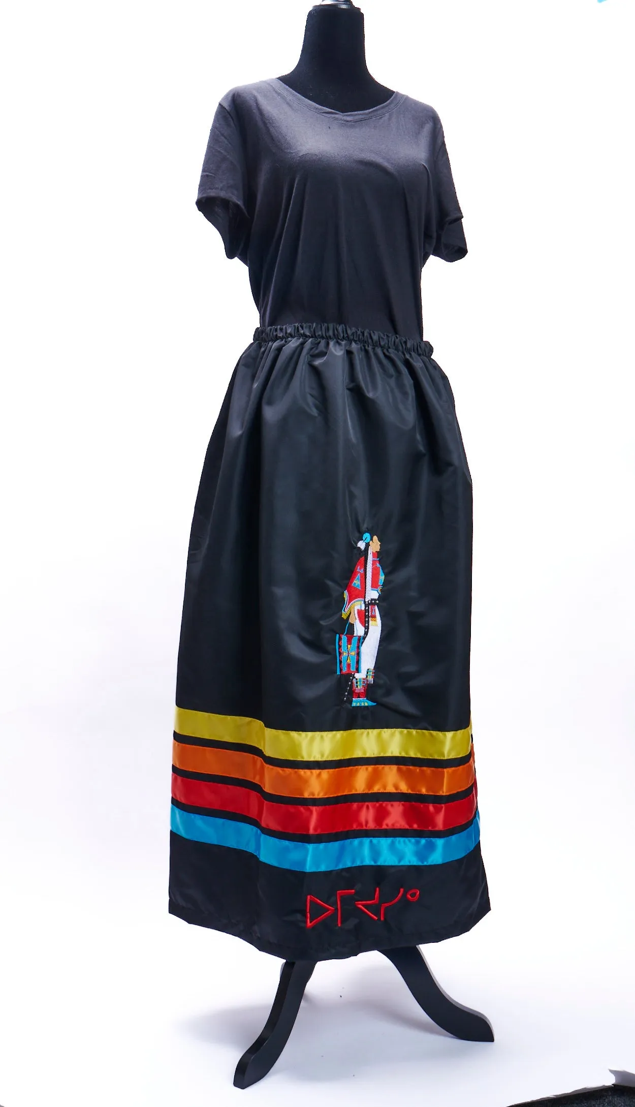 Black Ribbon Skirt - Woman