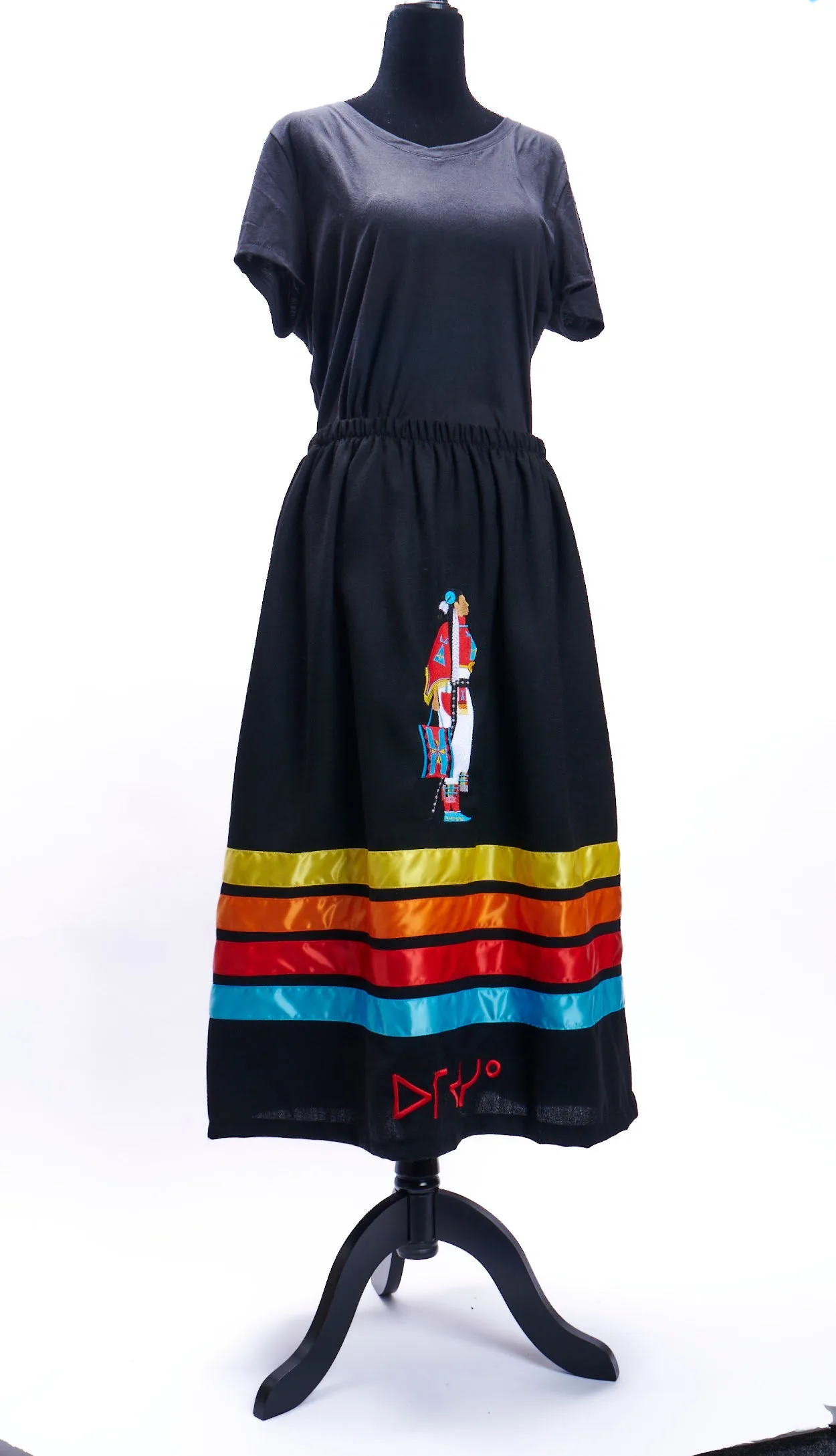 Black Ribbon Skirt - Woman