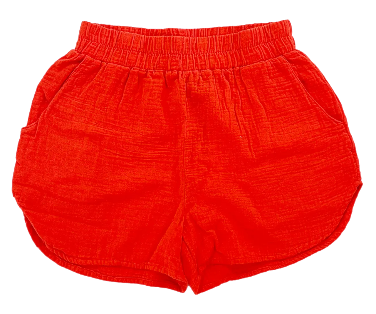 Bobi Elastic Waist Shorts, Ladybug