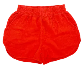 Bobi Elastic Waist Shorts, Ladybug