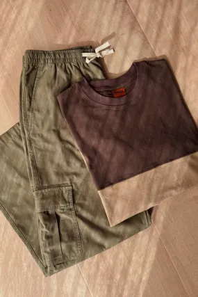 Cargo Elastic Waist Pant Green