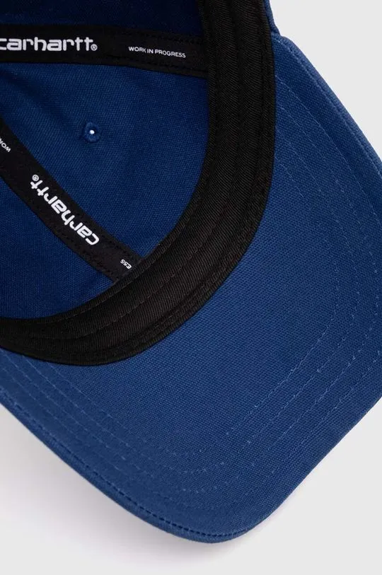 Carhartt WIP cotton baseball cap Canvas Script Cap navy blue color I028876.22TXX