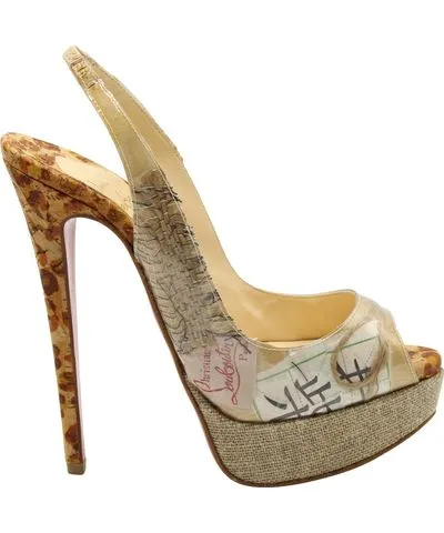 Christian Louboutin Eco Trash 150 High Heel Sandals in Multicolor Leather