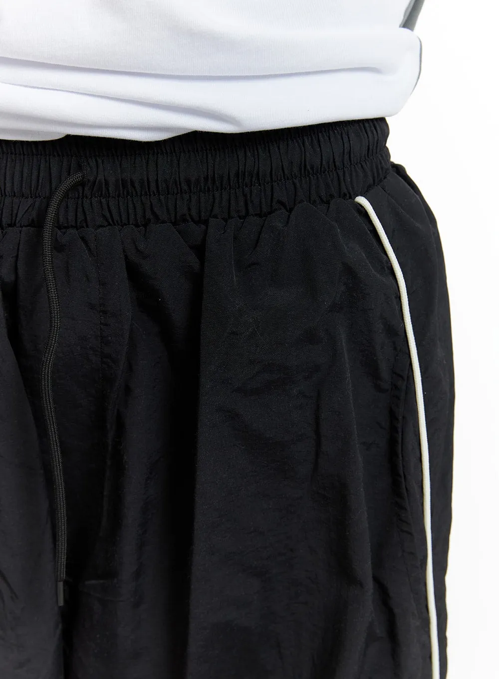 Elastic Waist Contrasting Trim Sweatpants CM407