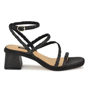 Emolly Raffia Block Heel Sandals