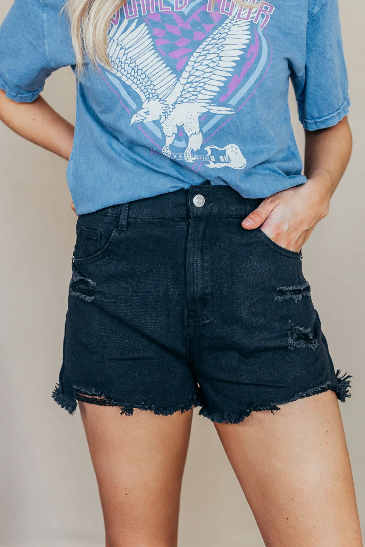 Gimme More Elastic Waist Shorts