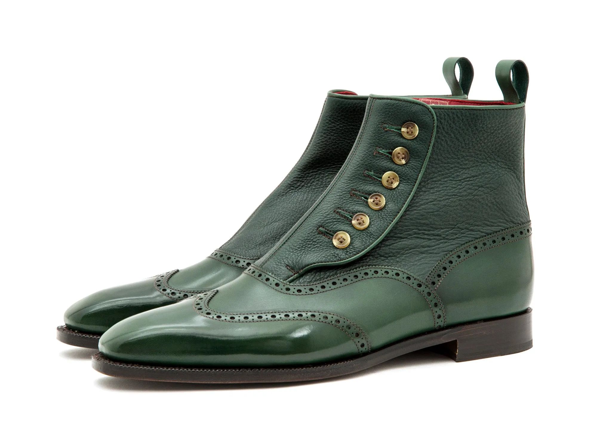 Grandview - MTO - Forest Green Calf / Dark Green Soft Grain - MGF Last - Single Leather Sole