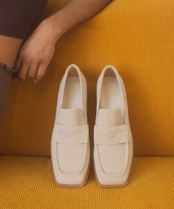 June Square Toe Penny Loafers