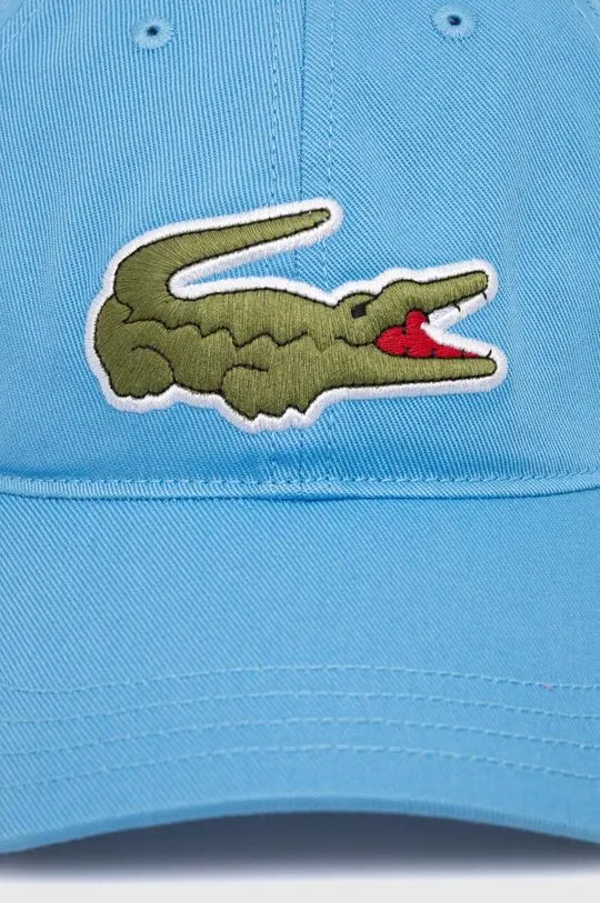 Lacoste cotton baseball cap blue color