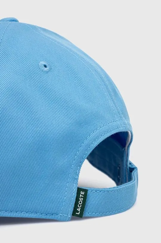 Lacoste cotton baseball cap blue color