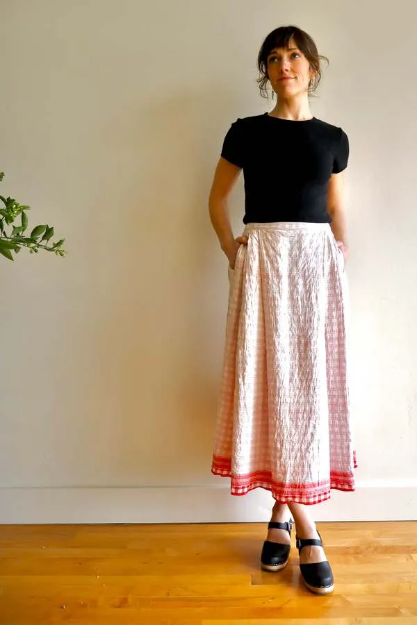 Laura Skirt - White Check