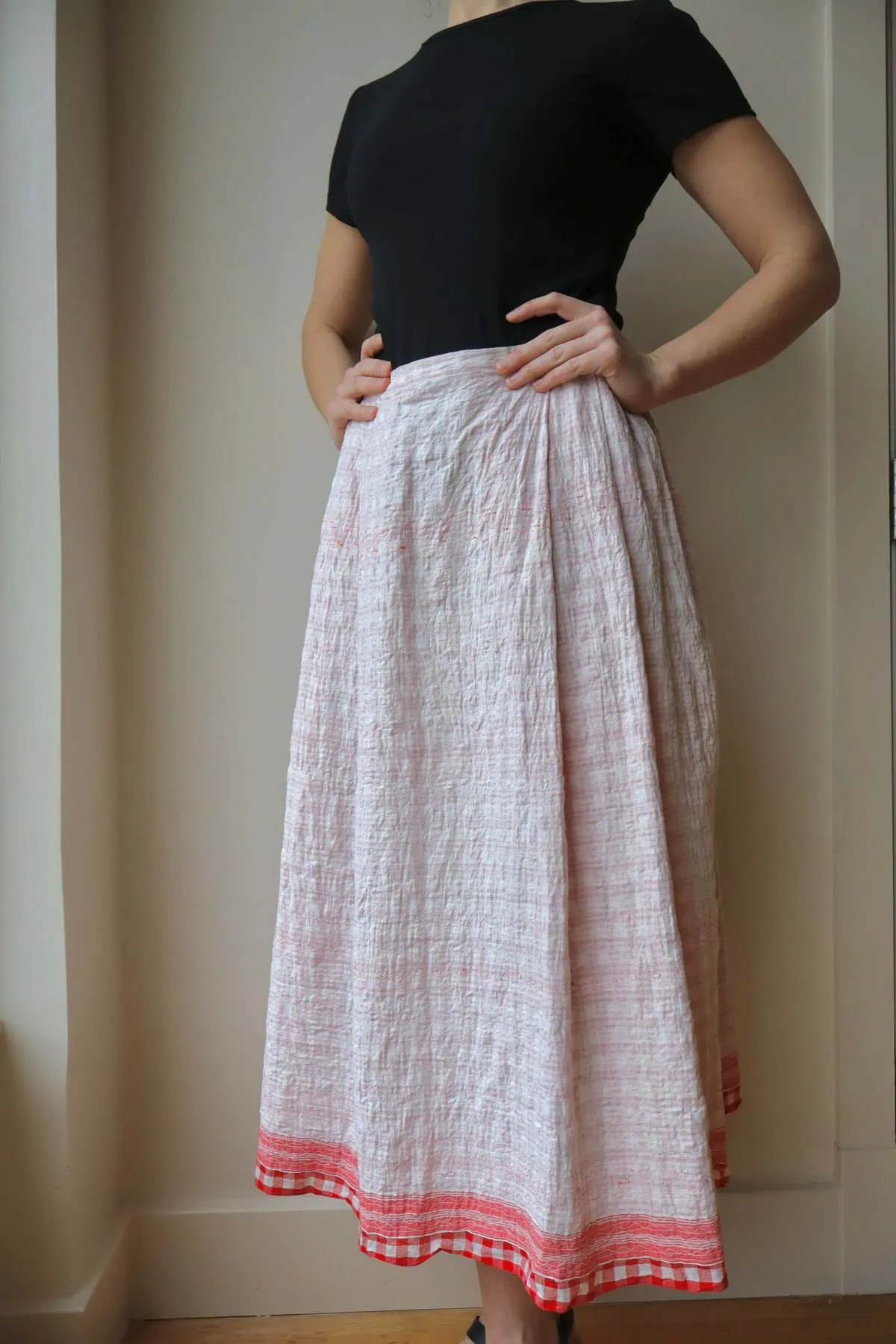 Laura Skirt - White Check