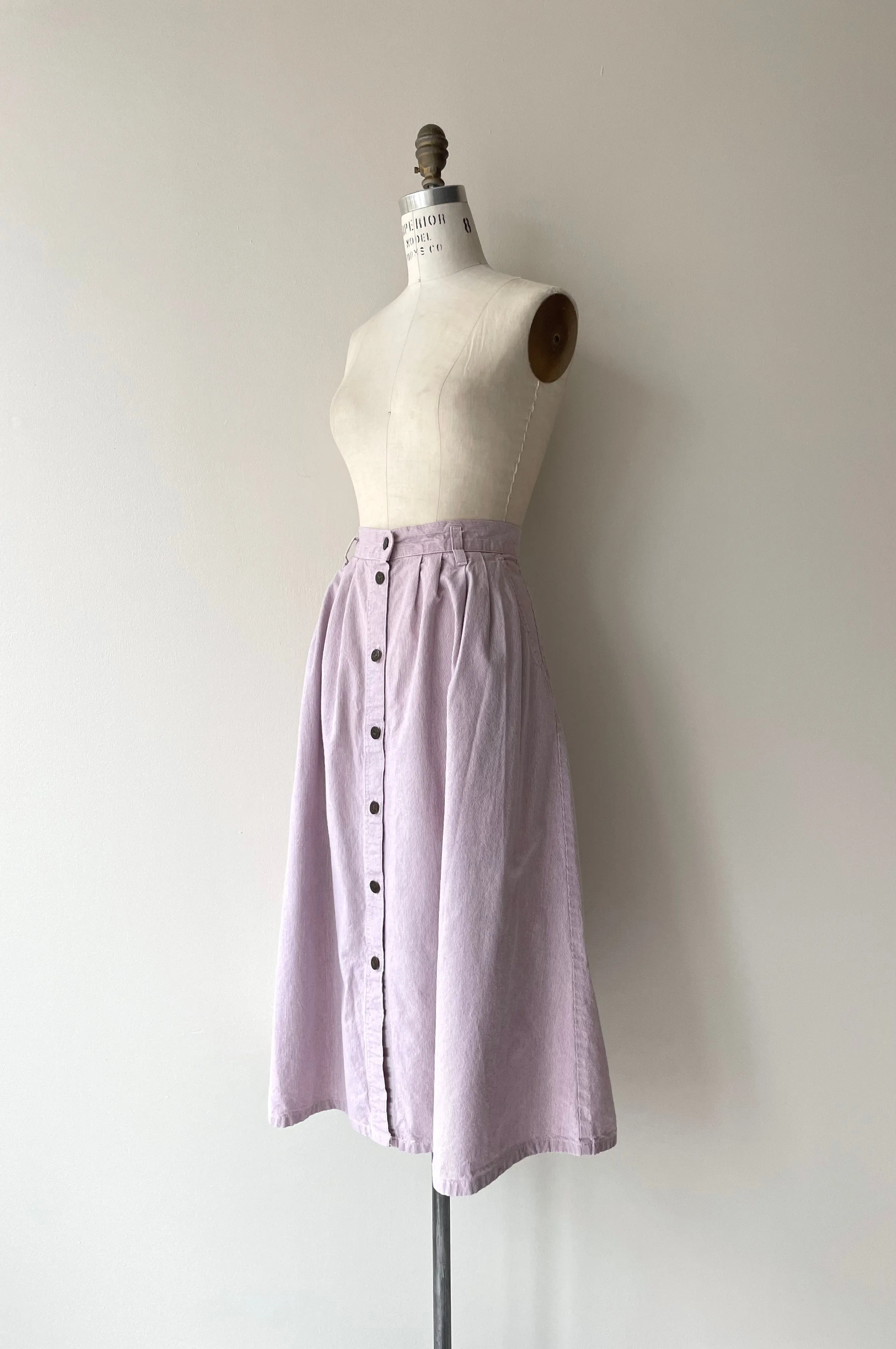 Lavender Chambray Stripe Skirt