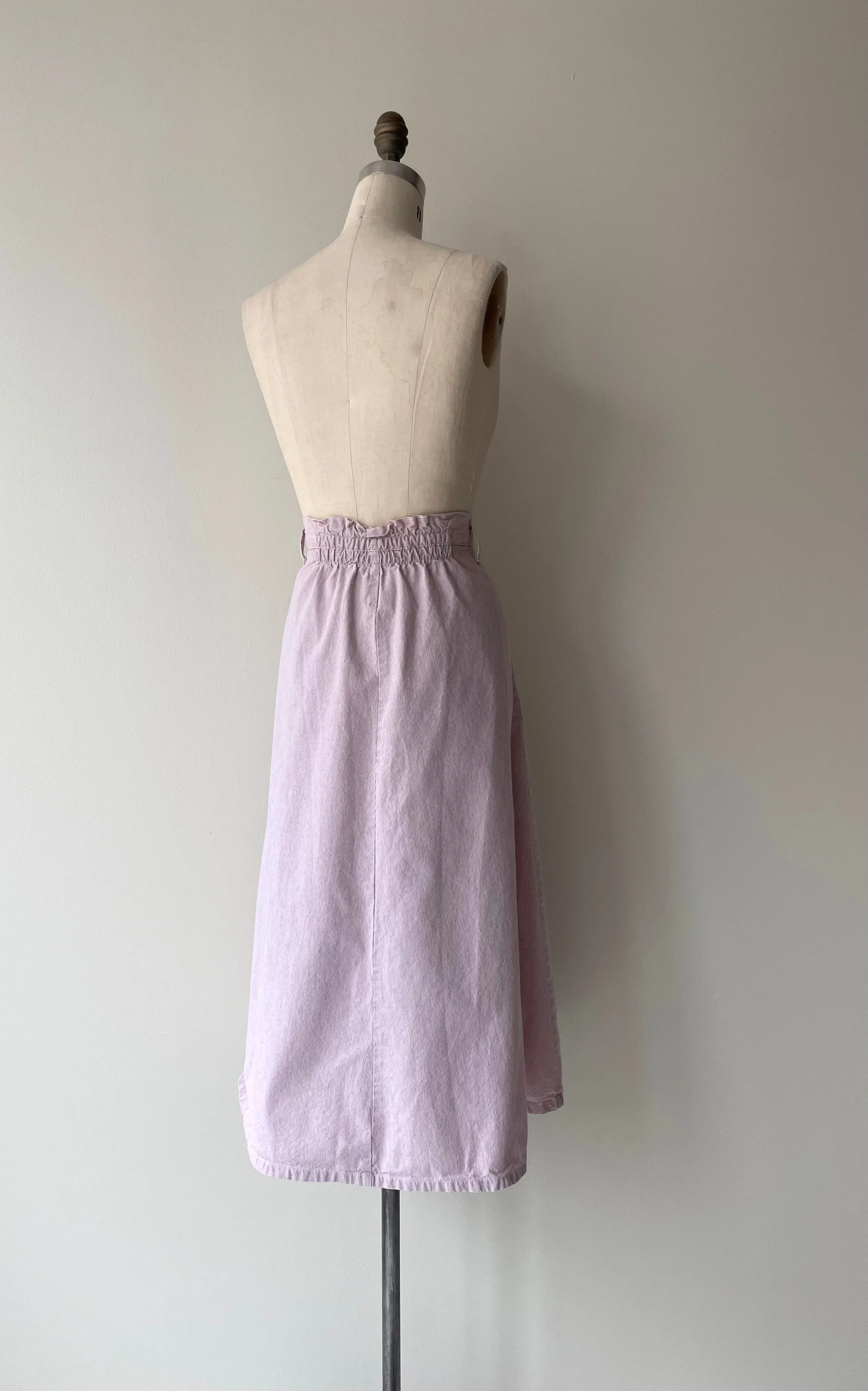 Lavender Chambray Stripe Skirt