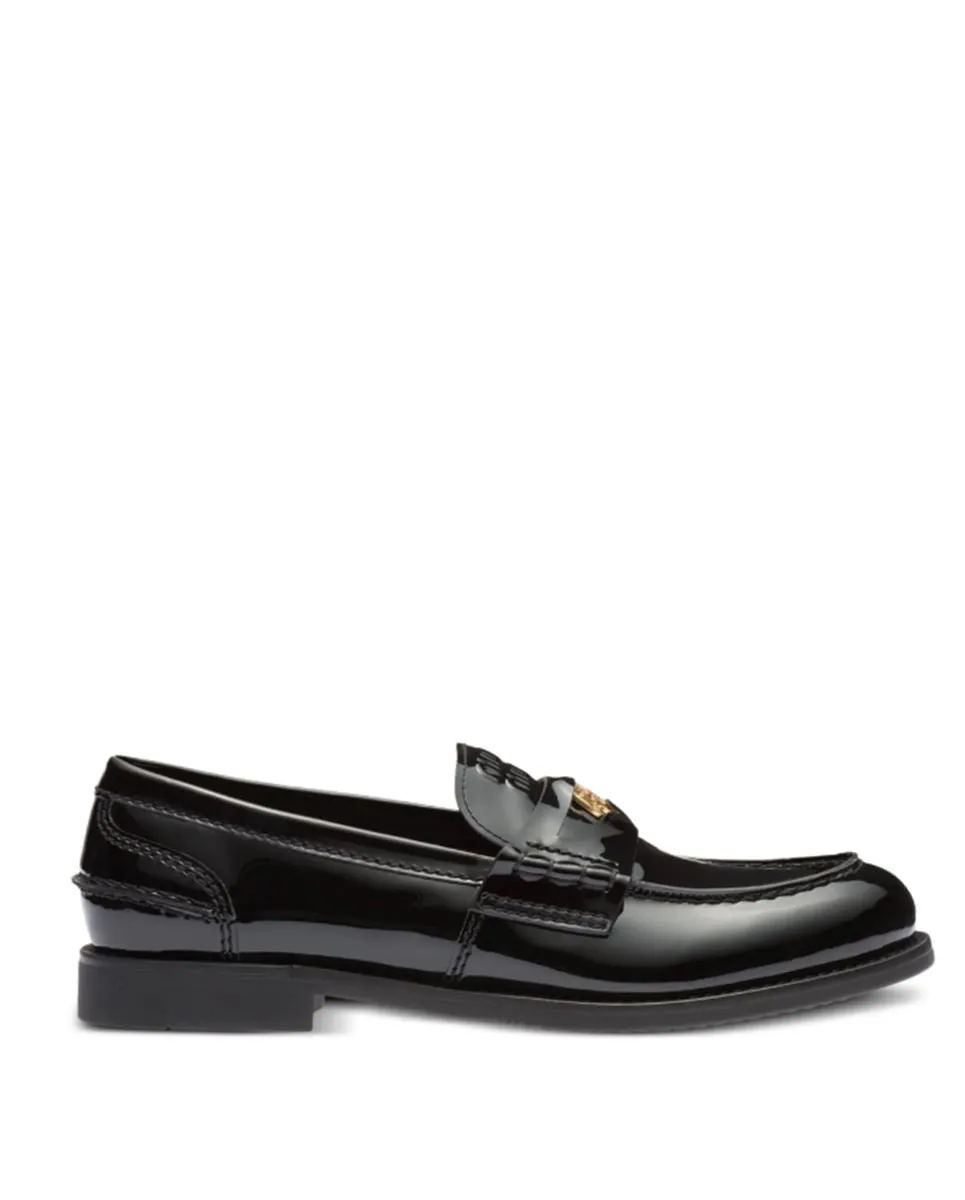 LOGO-PLAQUE PATENT-LEATHER LOAFERS