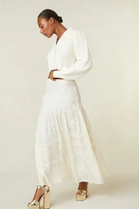 Loveshackfancy - Laia Maxi Skirt - Antique White