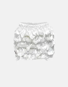 Maet Zaida Ruffled Mini Skirt - White