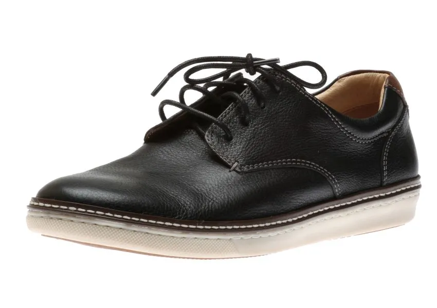 McGuffey Plain Toe Black Leather Derby Sneaker