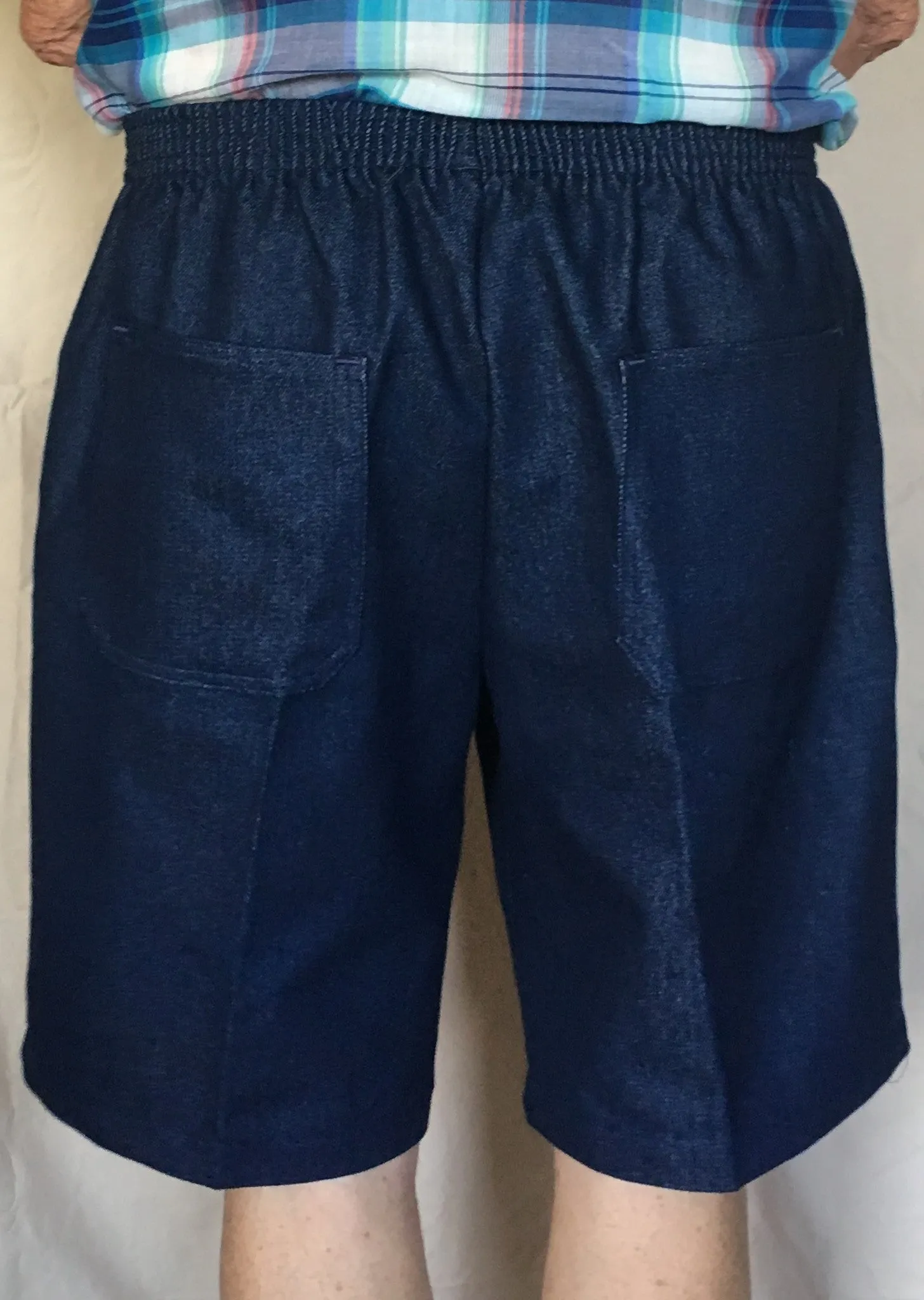 Men's Elastic Waist Shorts (Denim)