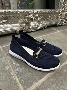 Navy Comfort Fit Loafers