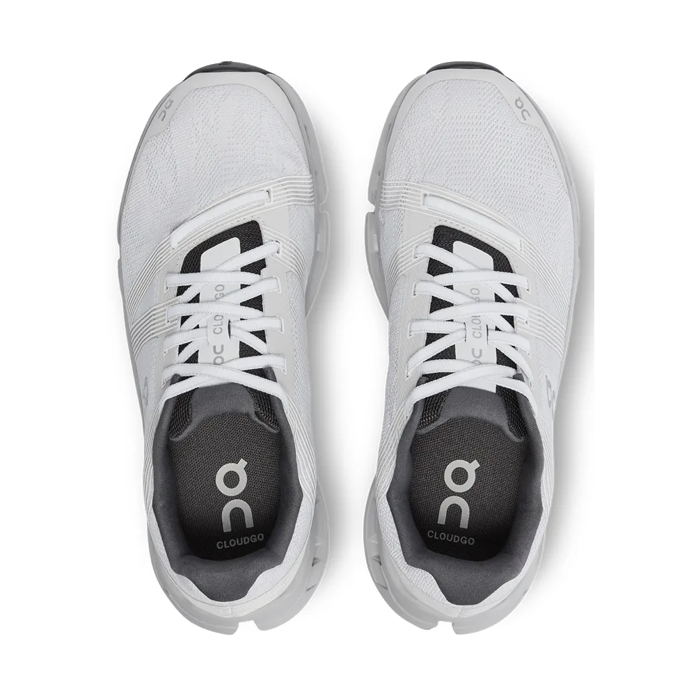 On Women's Cloudgo Sneaker in White/Glacier