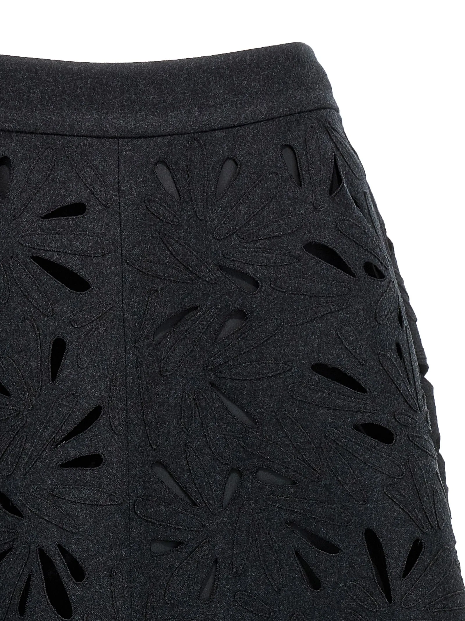 Openwork Embroidery Skirt Skirts Gray