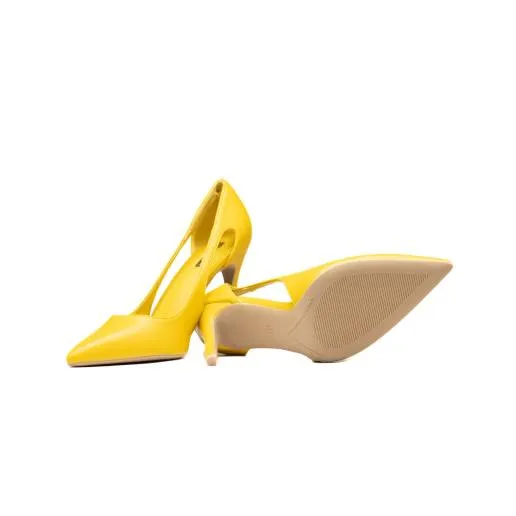 Plum Pl081282 Ladies Faith Heels Yellow