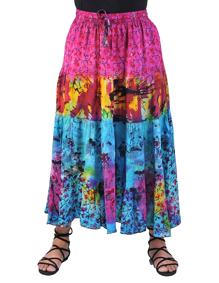 Rayon Printed Long Skirt