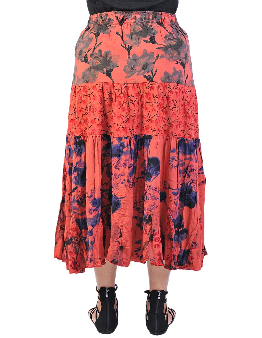 Rayon Printed Long Skirt