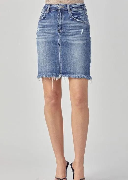 Risen Denim Skirt