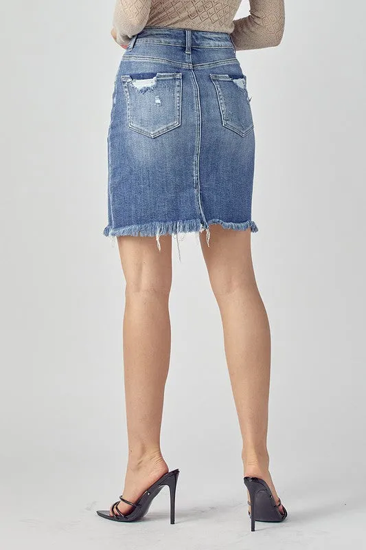 Risen Denim Skirt