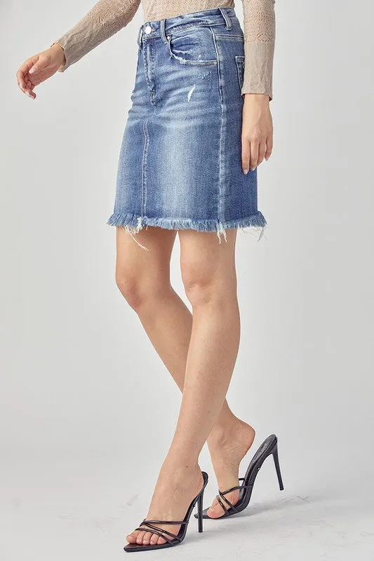 Risen Denim Skirt