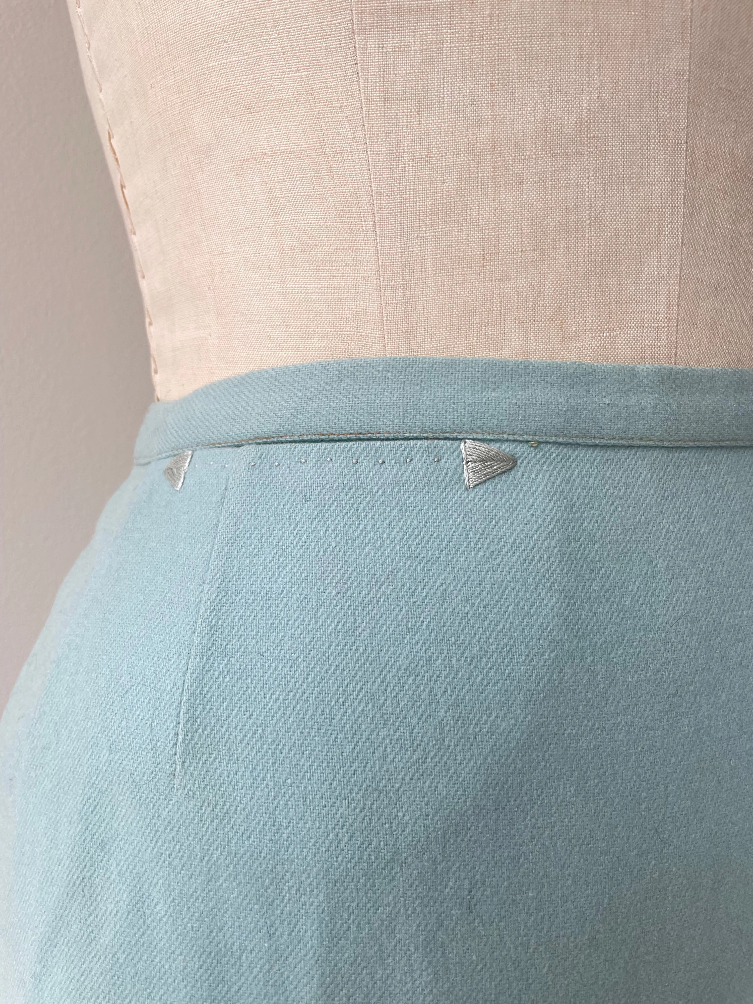 Robin's Egg 1950s Skirt