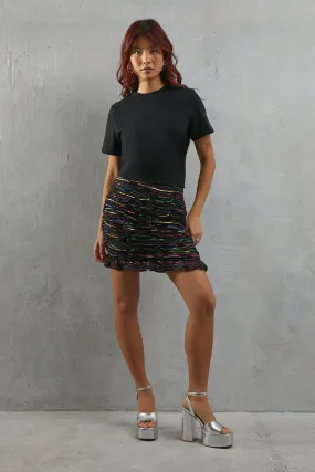 Skirts | Rainbow Metallic Mini Skirt | Warehouse