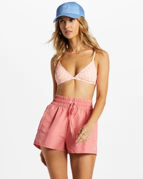 Sol Searcher New Elastic Waist Swim Shorts - Flamingo