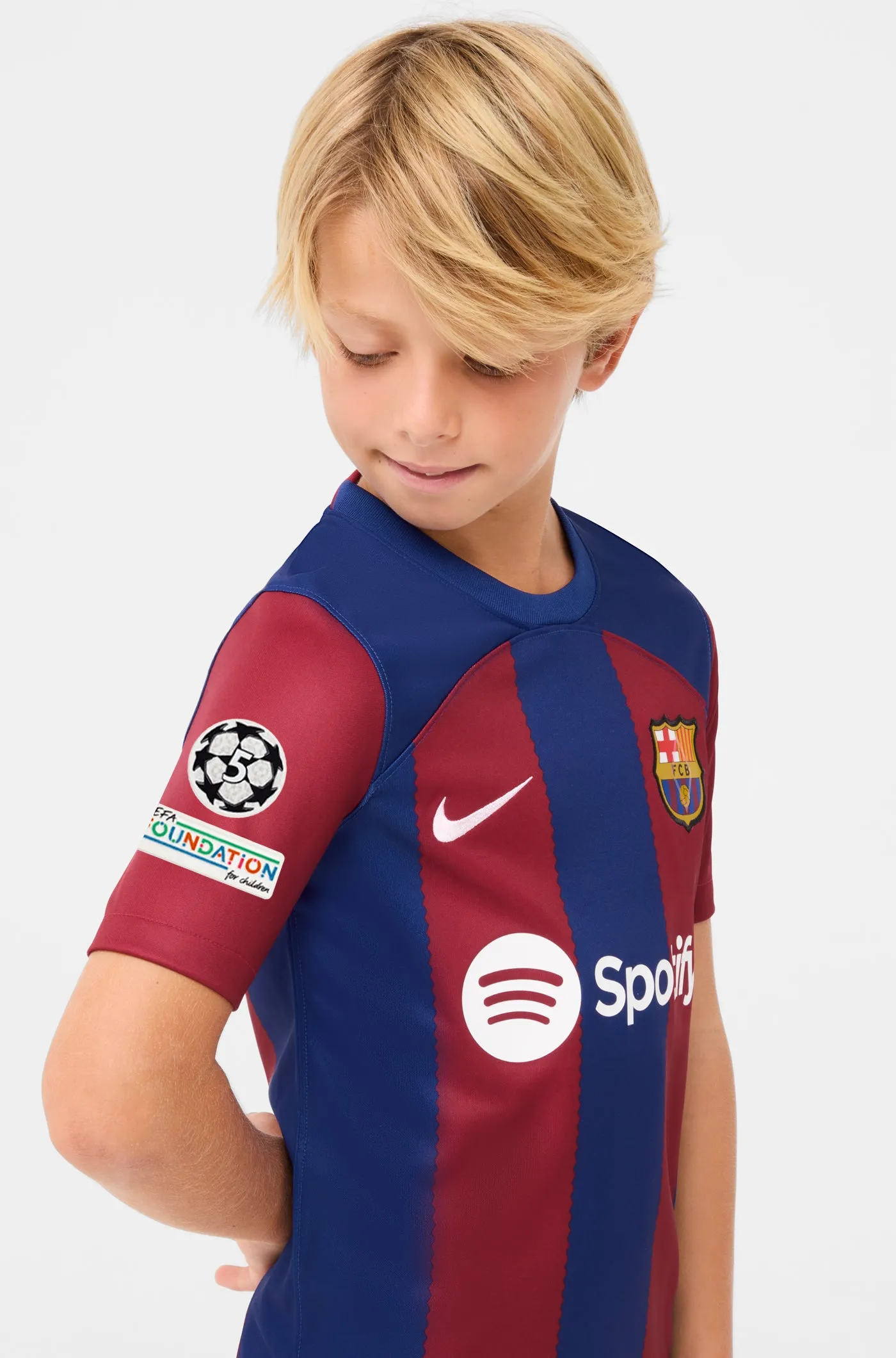 UCL FC Barcelona home shirt 23/24 - Junior - FERMN