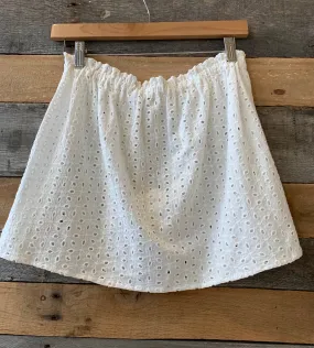 White Embroidered Skirt